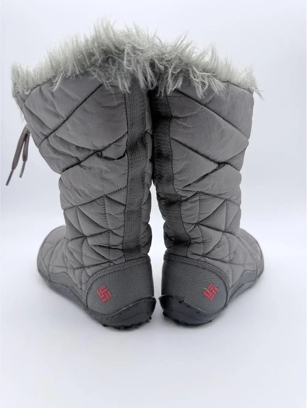 Columbia Minx Mid II‎ Omni-Heat Womens 9 Gray Faux Fur Winter Boots YL5164-051